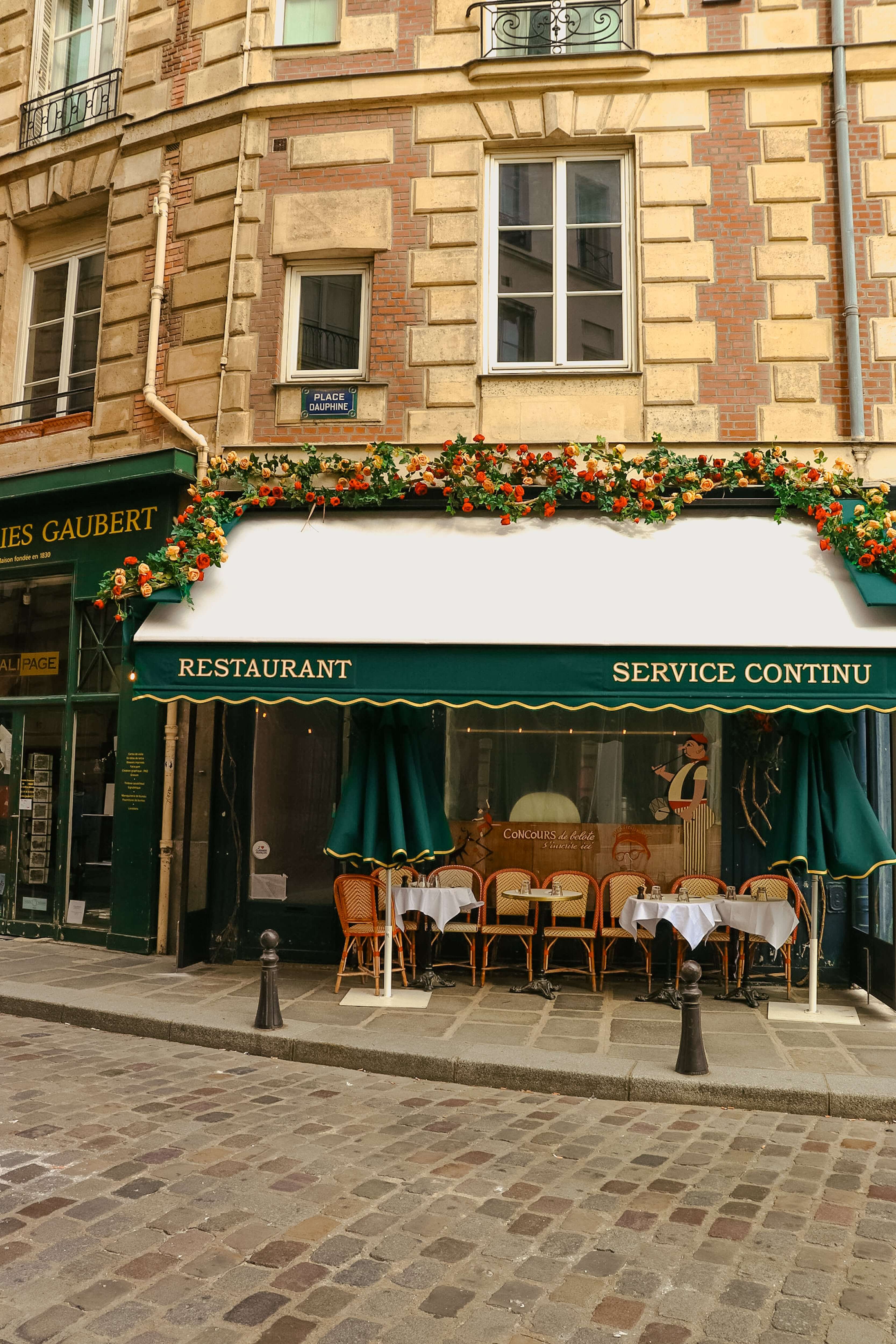 Photo of a restaurant front from across the street